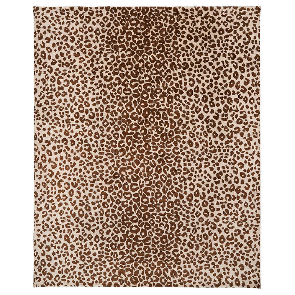 Iconic Leopard Hand-Knotted Rug | Brown