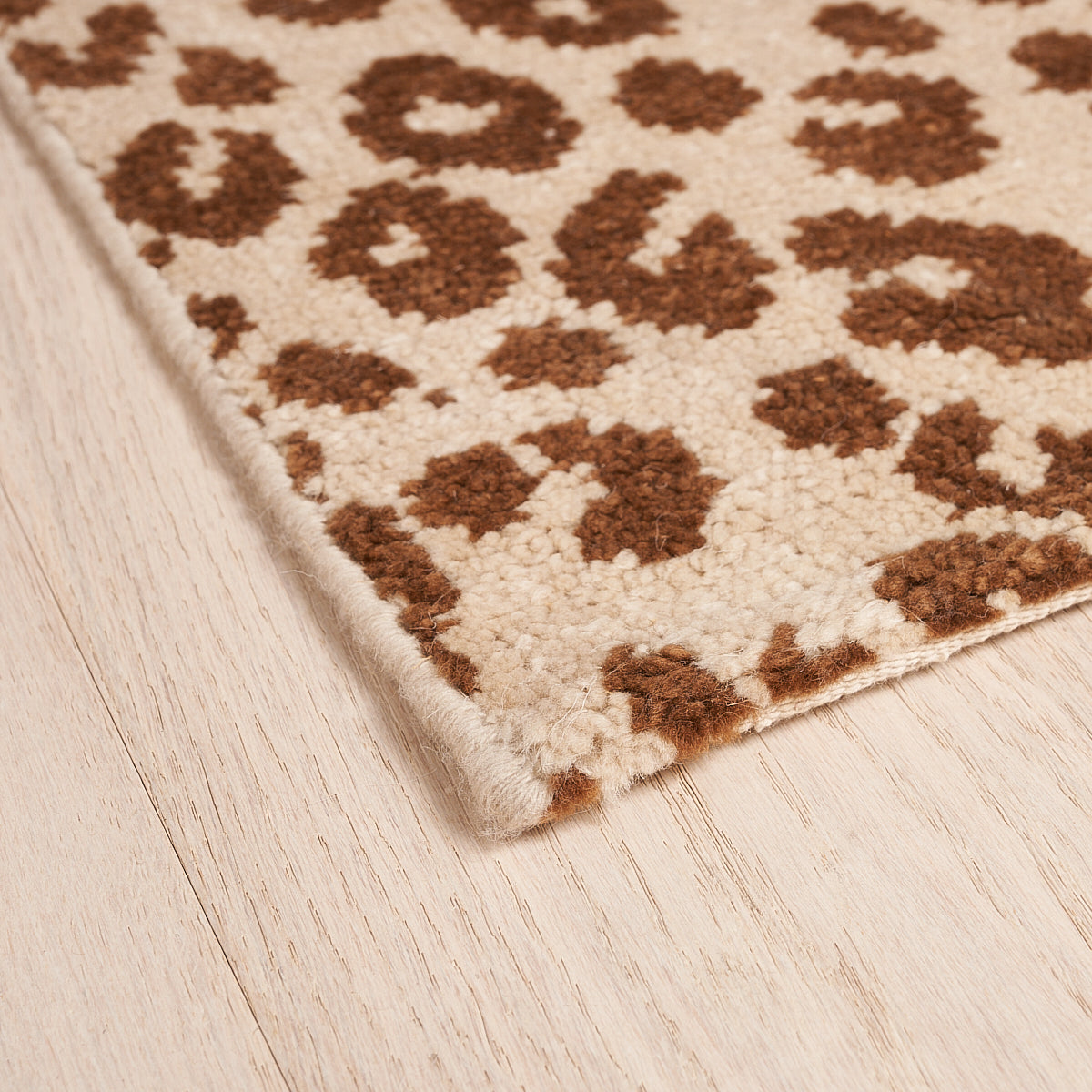 Iconic Leopard Hand-Knotted Rug | Brown