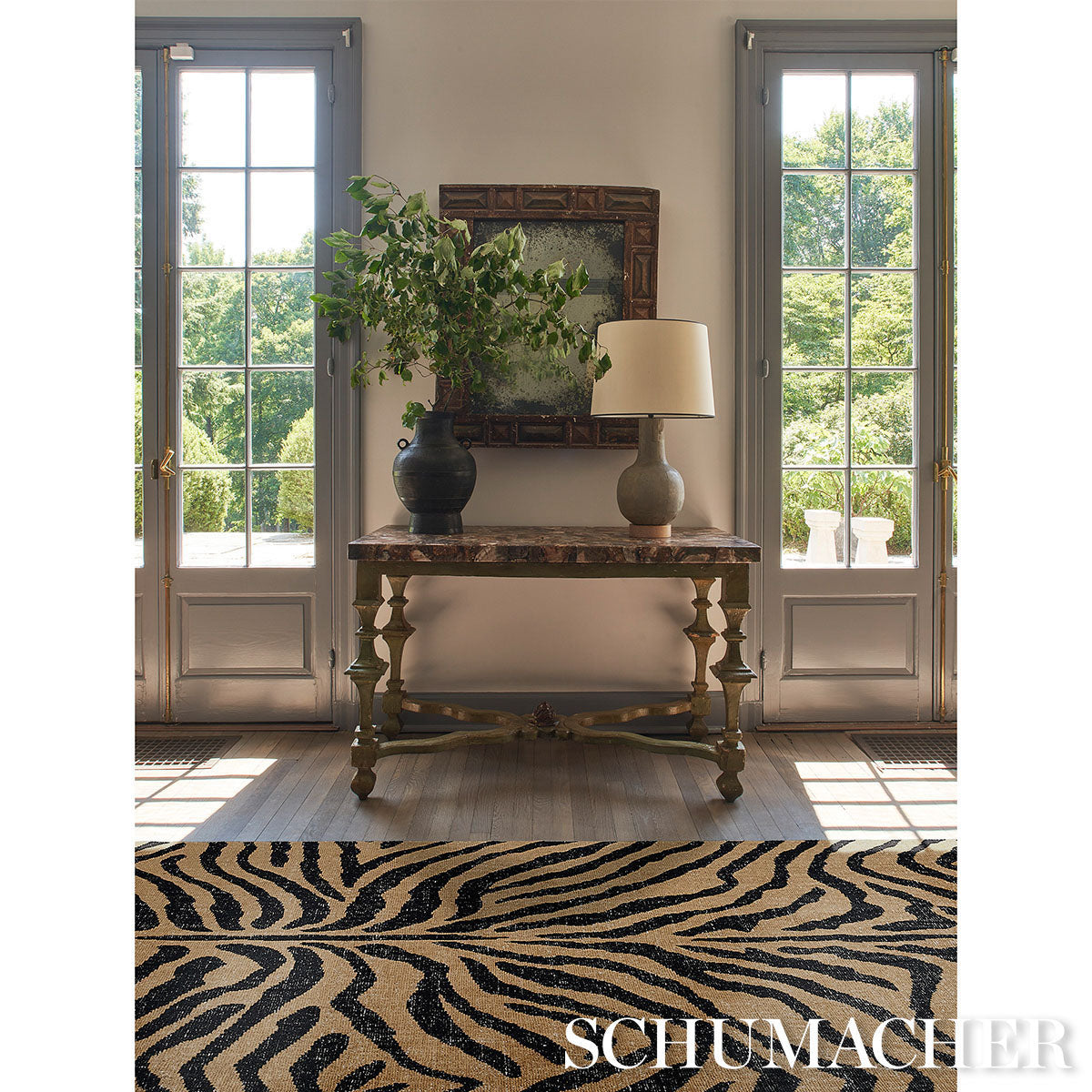 Zebre Hand-Knotted Rug | Brown & Black