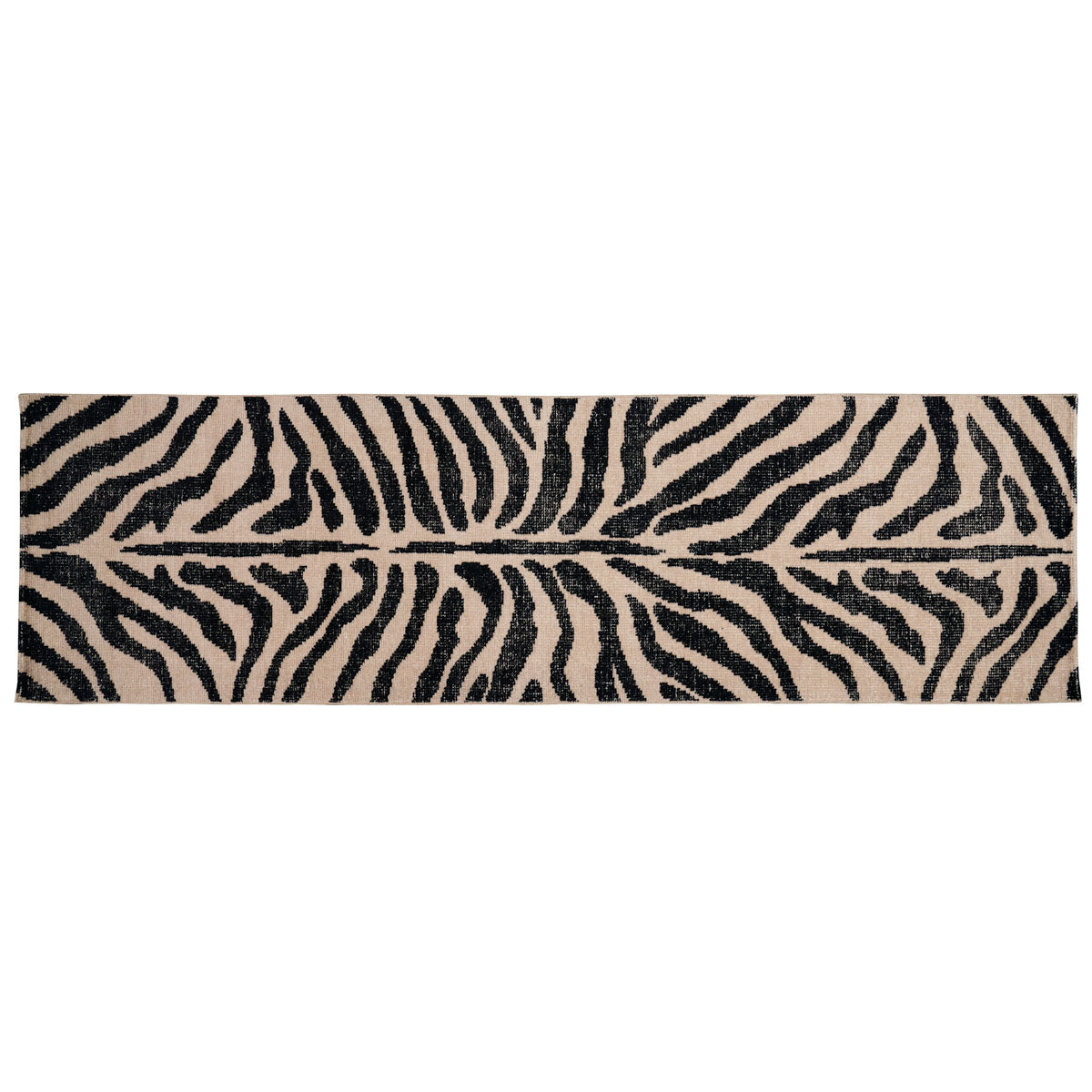 Zebre Hand-Knotted Rug | Black & Ivory