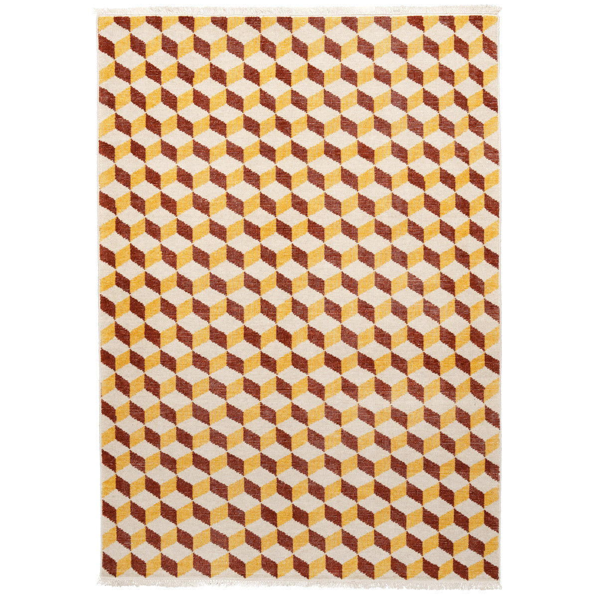 POMPEII HAND-KNOTTED RUG | Yellow & Red