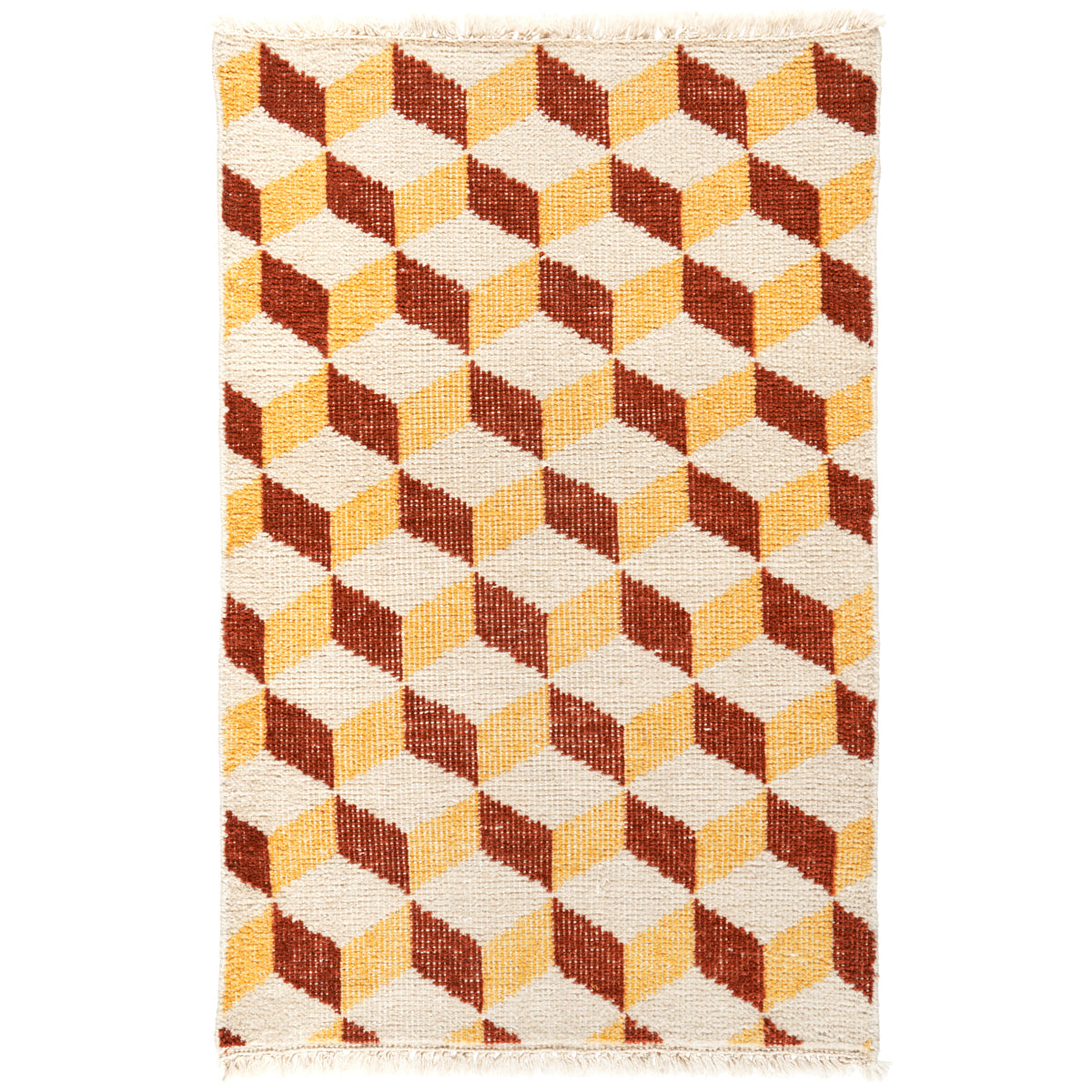 POMPEII HAND-KNOTTED RUG | Yellow & Red