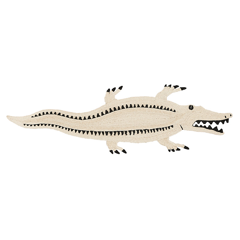 Cocodrilo Rug | Natural/Black