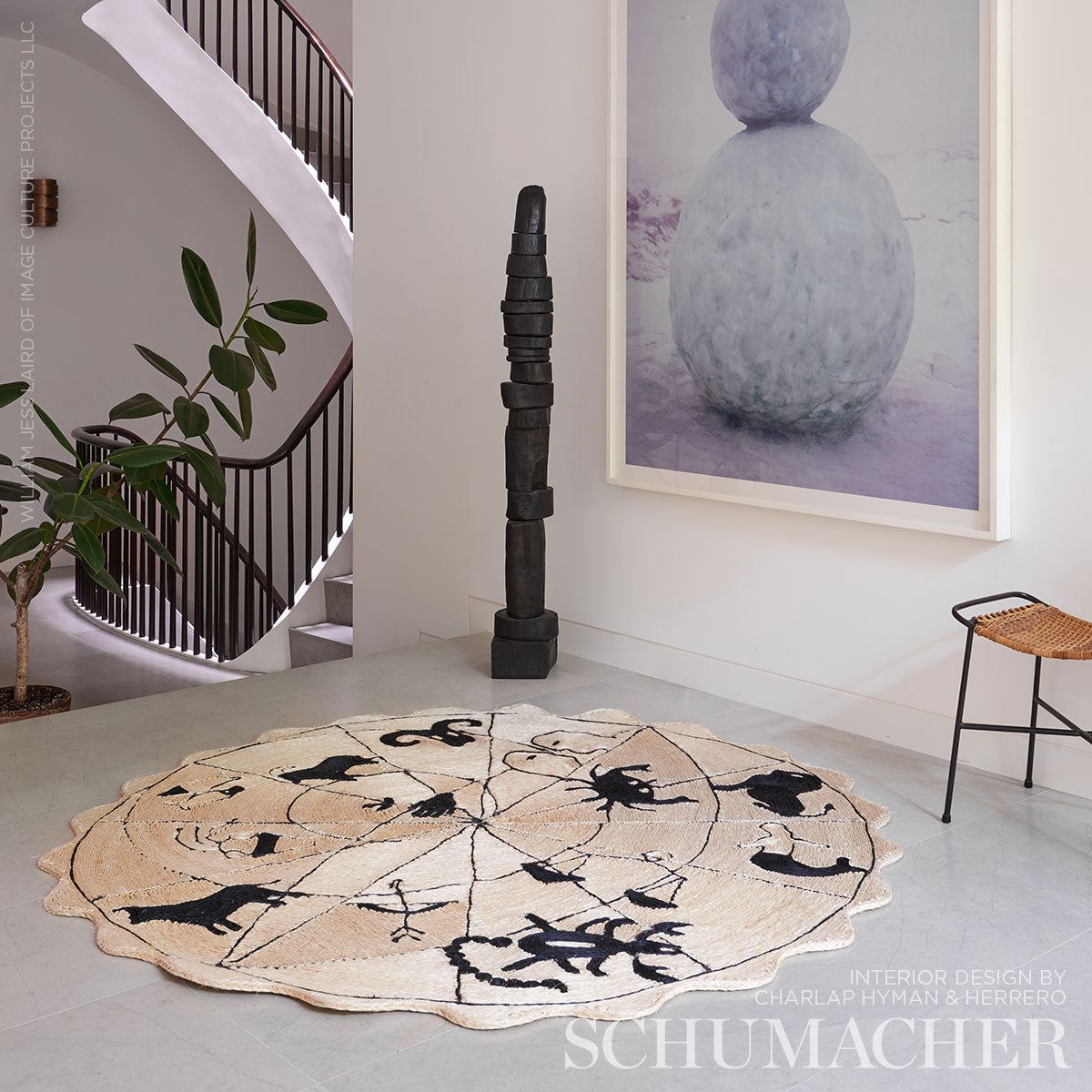 Astrologia Rug | Natural/Black
