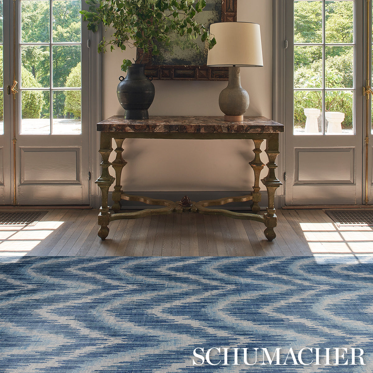 VENETIAN FLAMESTITCH RUG | Blue