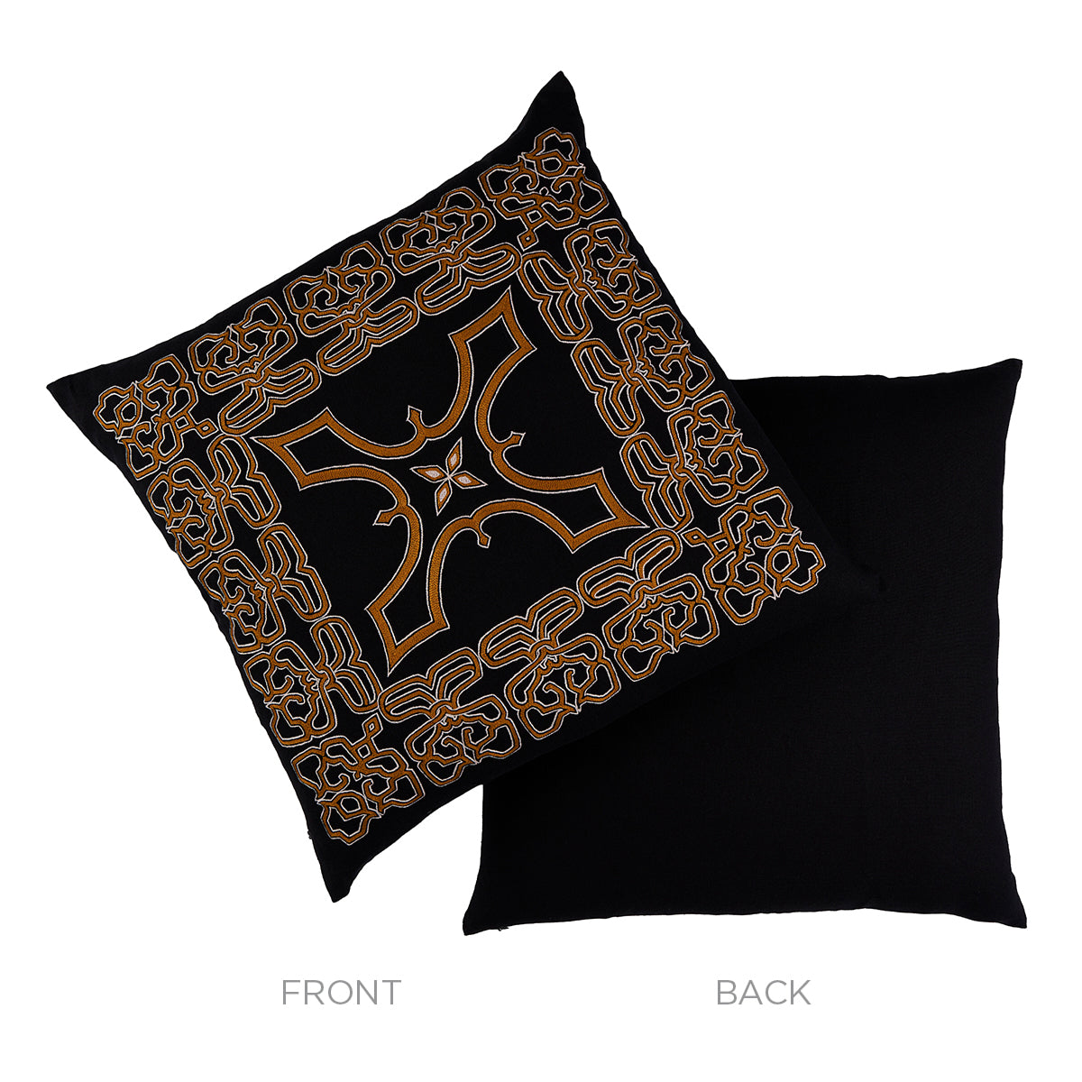 Jafri Pillow | Black & Beige