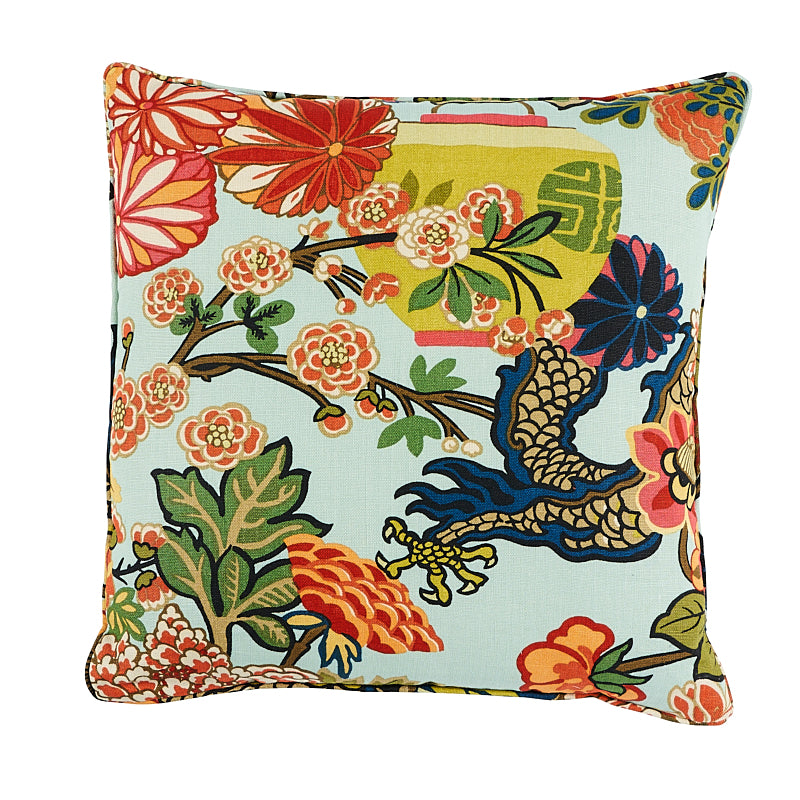Chiang Mai Dragon Pillow | Aquamarine