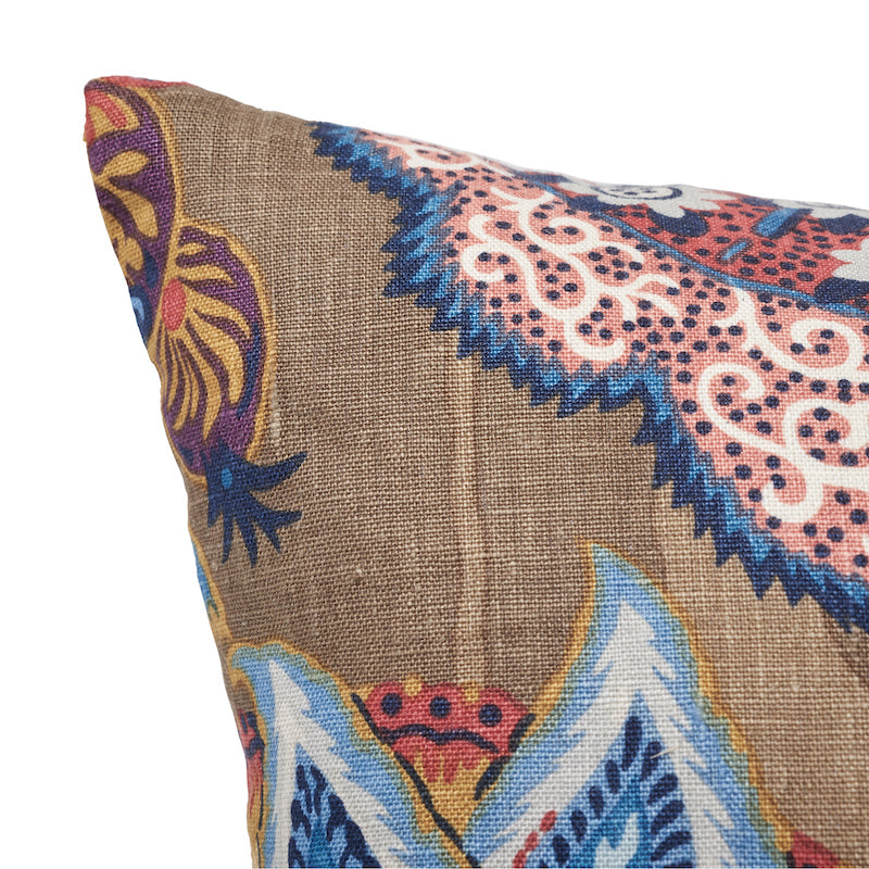Zanzibar Linen Print Pillow | Cerulean