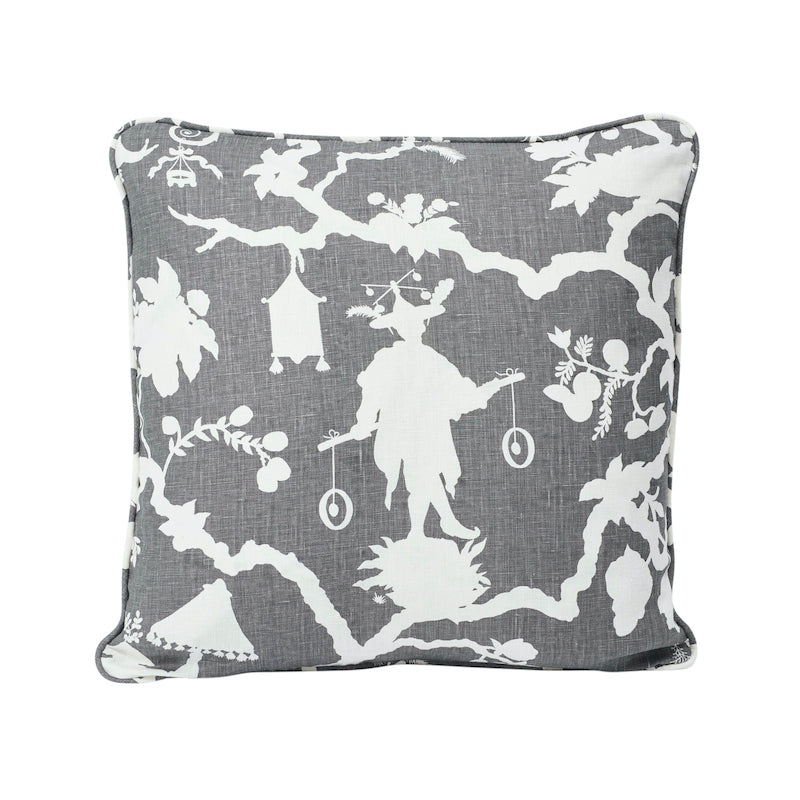 Shantung Silhouette Pillow | Gray