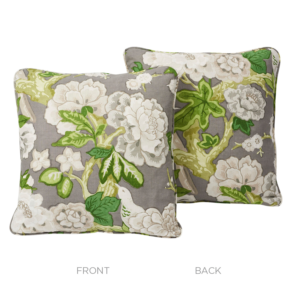 Bermuda Blossoms Pillow | Slate