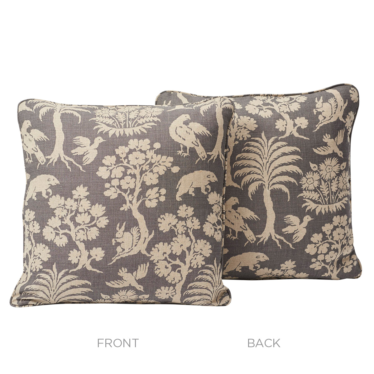 Woodland Silhouette Pillow | Steel