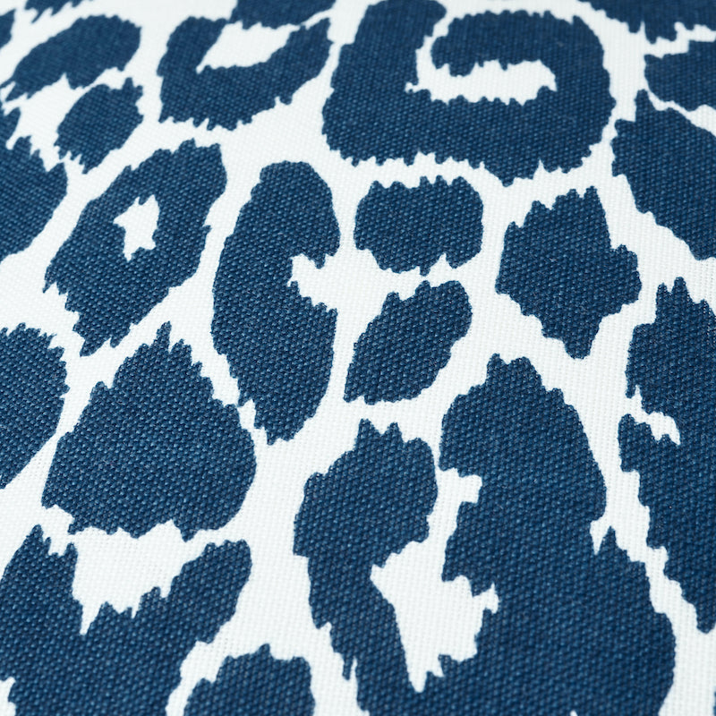 Iconic Leopard I/O Pillow | Navy