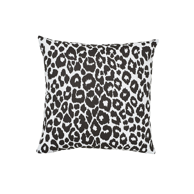 Iconic Leopard I/O Pillow | Graphite