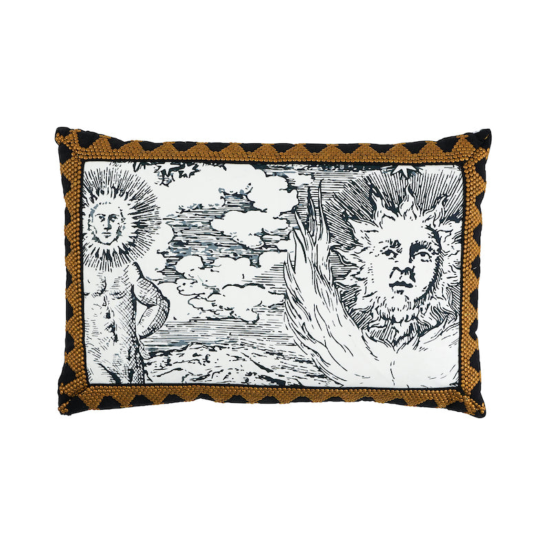 Tim Tim & Modern Toile Pillow | Black