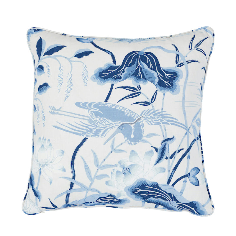 Lotus Garden Pillow | Porcelain