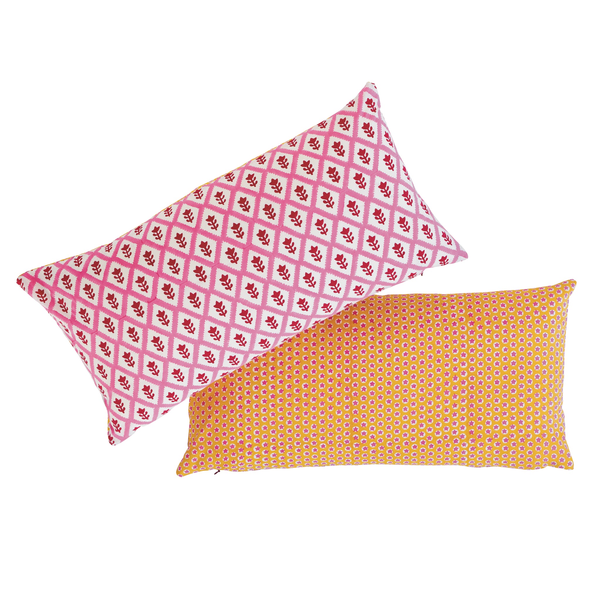 Buti & Tuk Tuk Pillow | Pink & Yellow