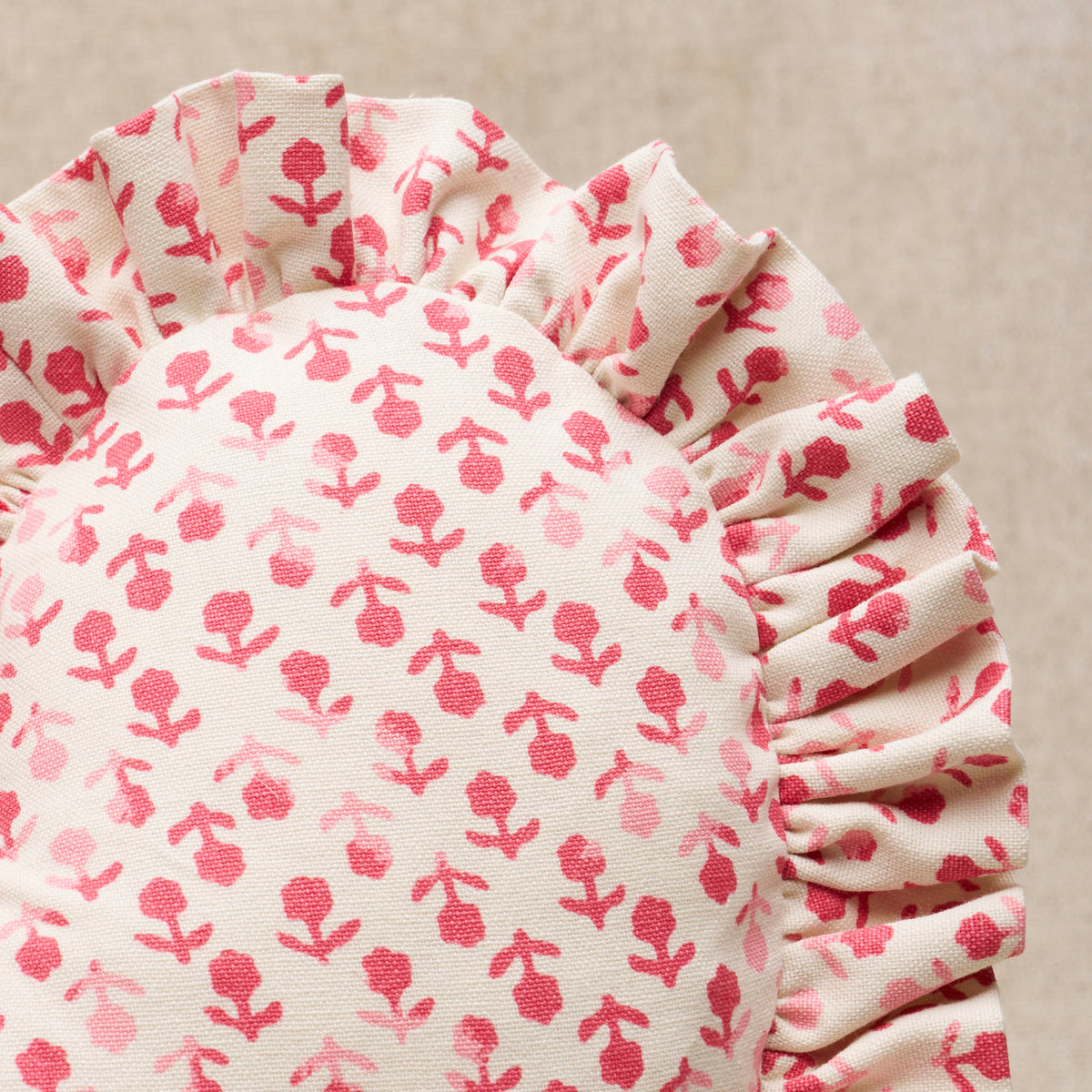 Beatriz Handprint Heart Pillow | Pink