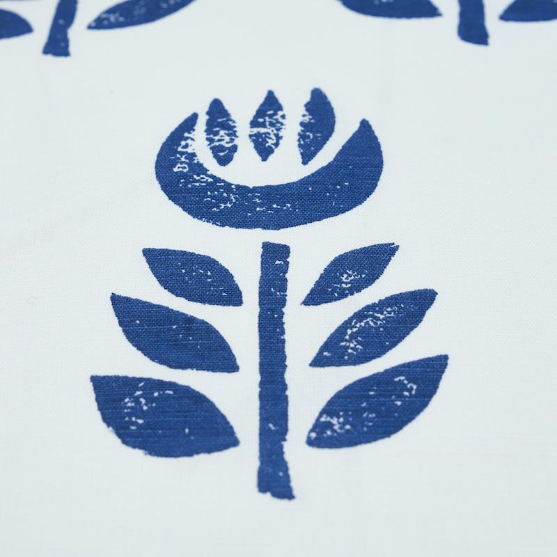 Rosenborg Hand Print Pillow | Navy Blue