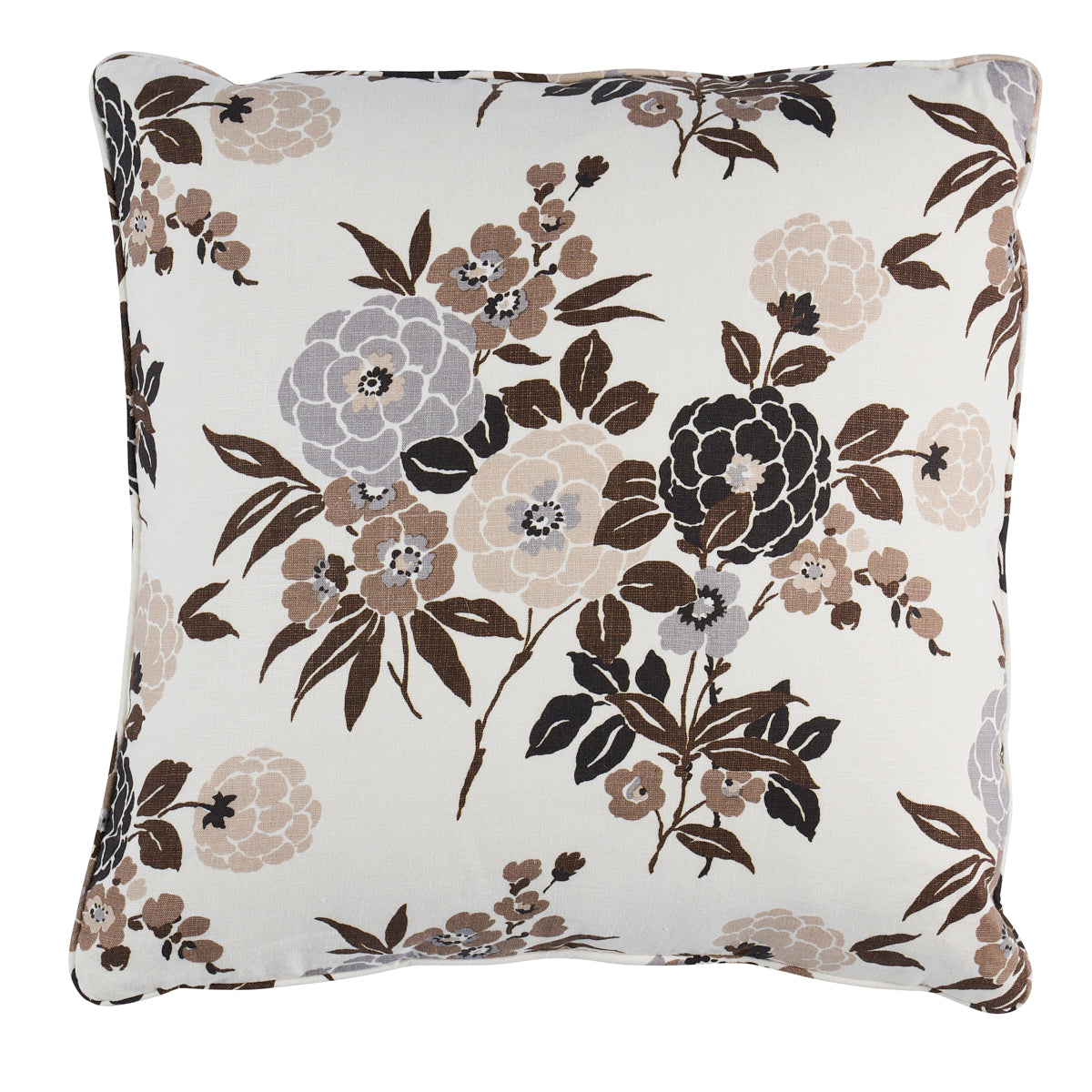 Valentina Floral Pillow | Brown