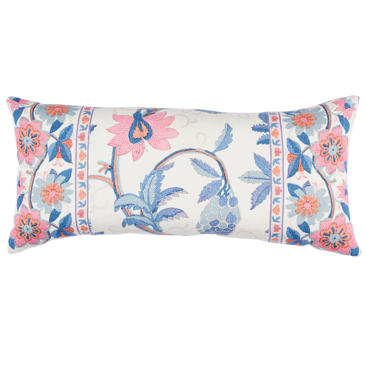 Indali Bordered Linen Pillow | Rose & Indigo