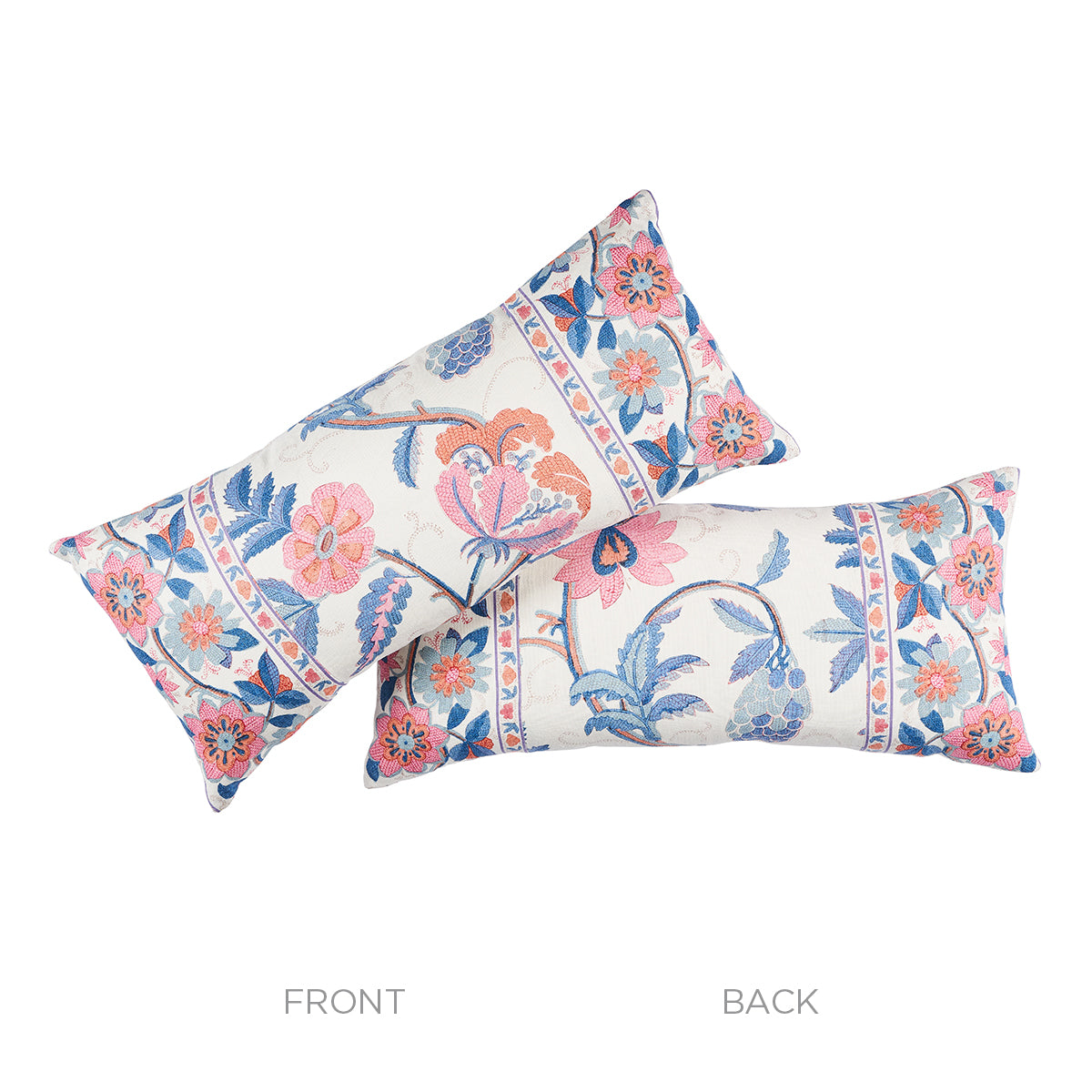 Indali Bordered Linen Pillow | Rose & Indigo