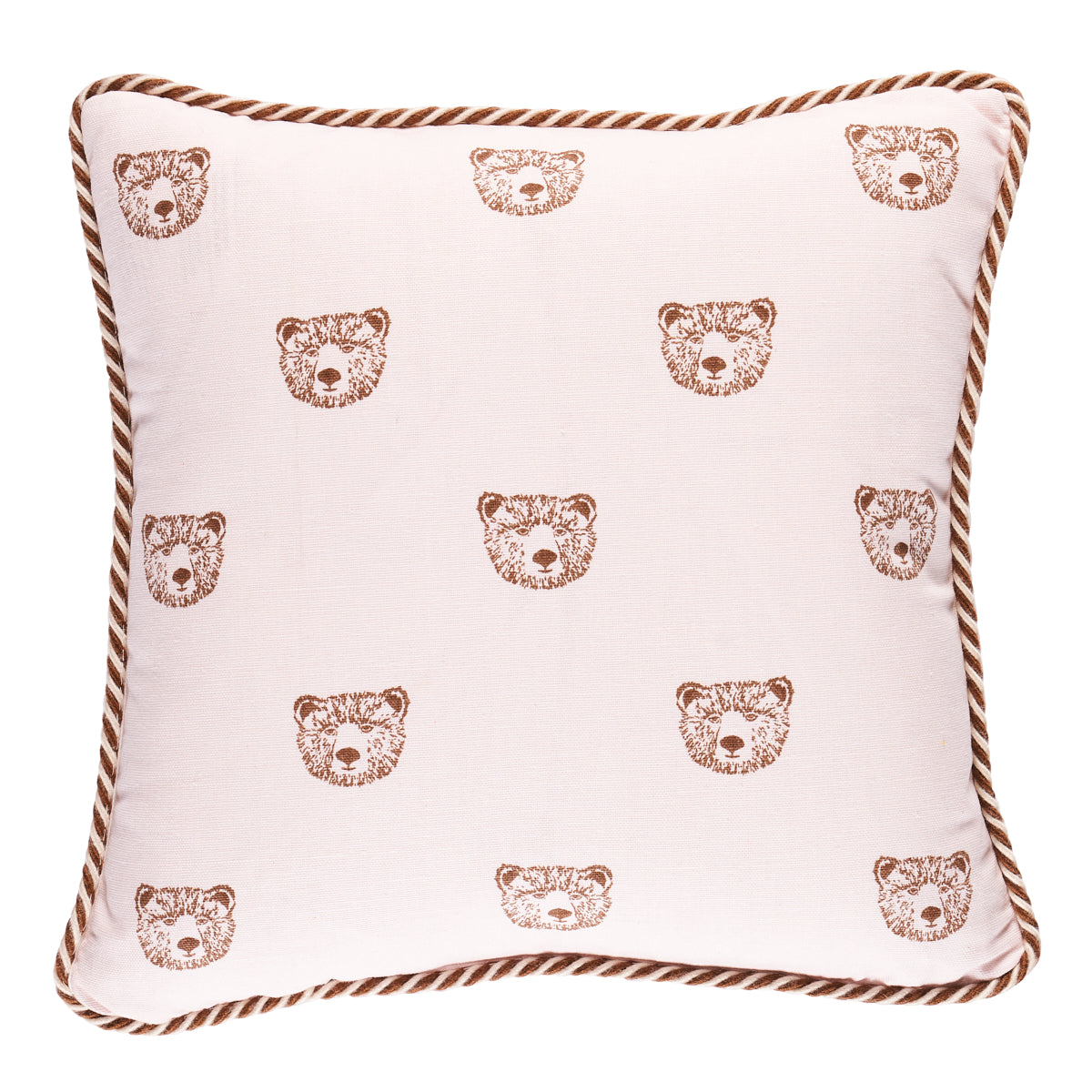 Bear Print Pillow | Blush