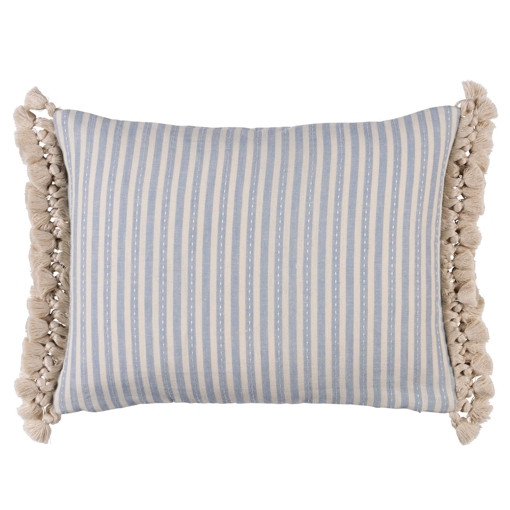 Mathis Ticking Stripe Pillow | Sky