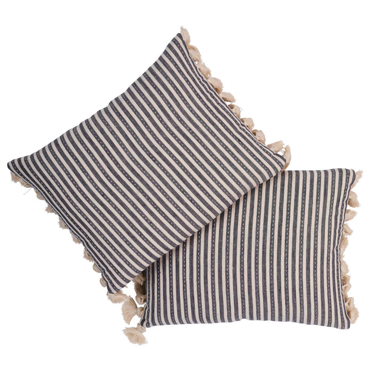 Mathis Ticking Stripe Pillow | Carbon