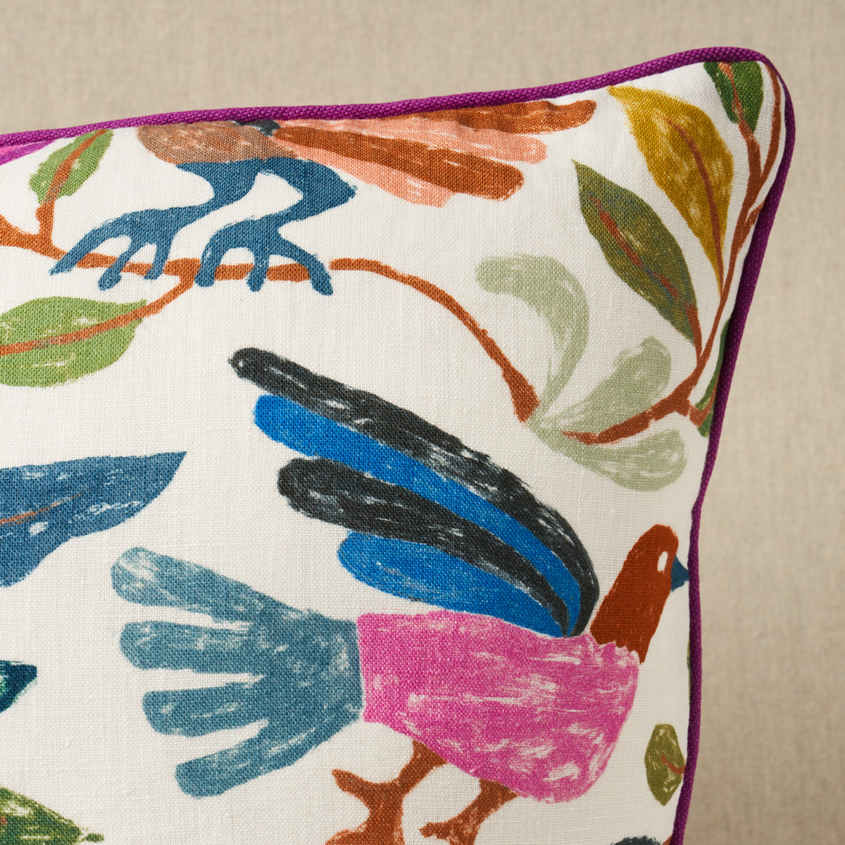 Canopy Pillow | Multi Birds