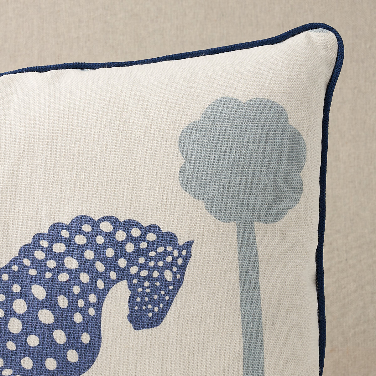 Polka Dot Pony Pillow | Blue