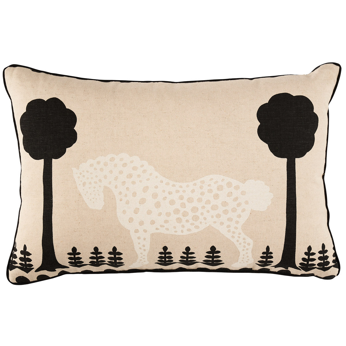 Polka Dot Pony Pillow | Natural