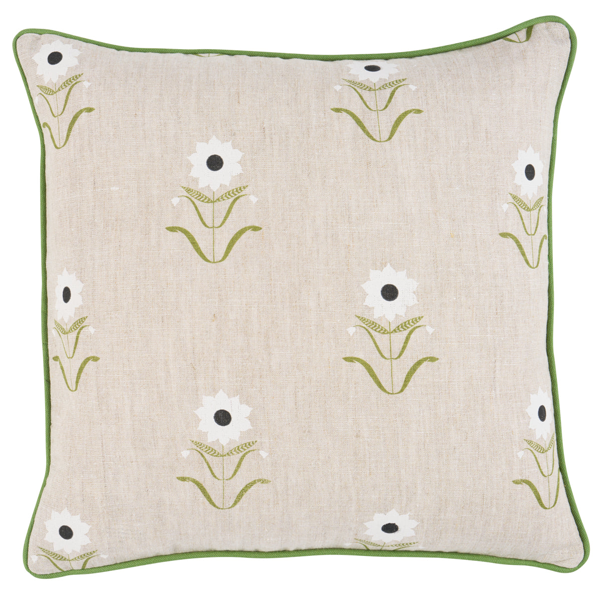 Forget Me Nots Pillow | White on Linen