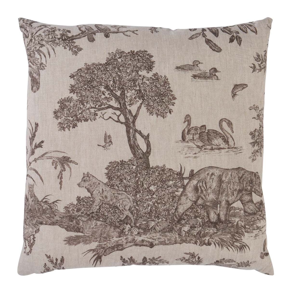 Western Toile Pillow | Sepia