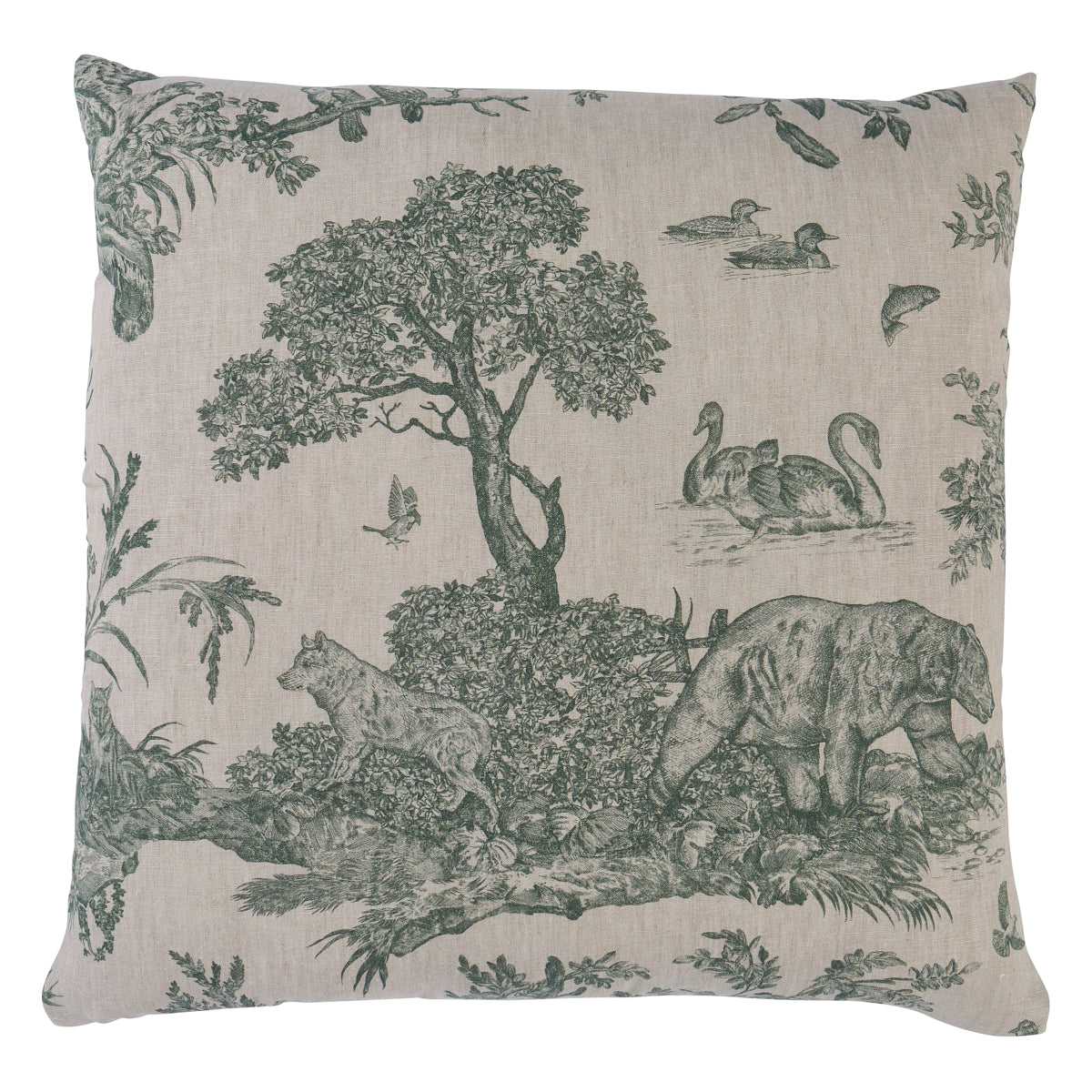 Western Toile Pillow | Forest