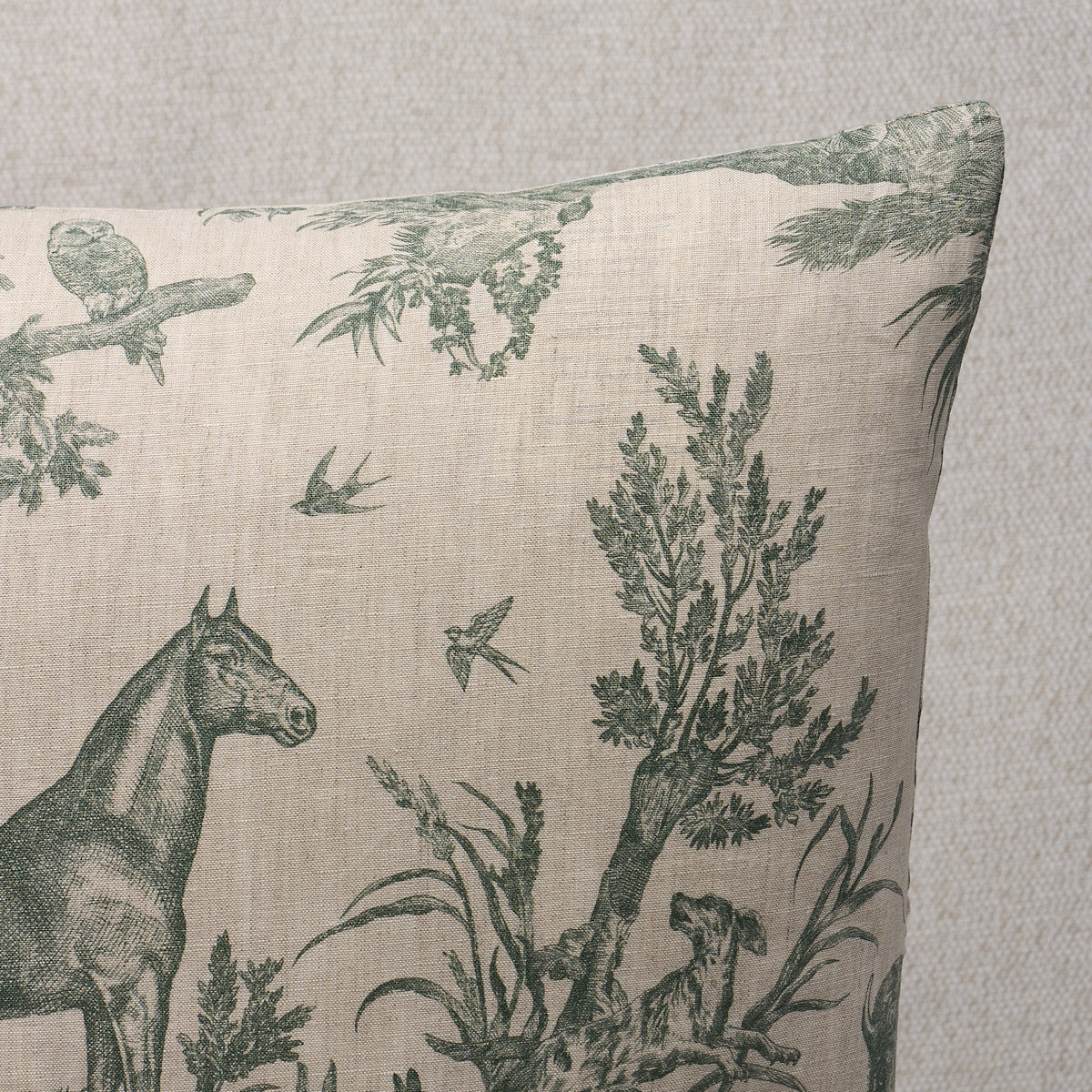 Western Toile Pillow | Forest