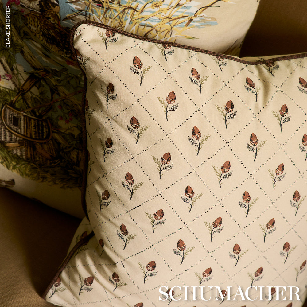 Holden Hand Print Pillow | Flax