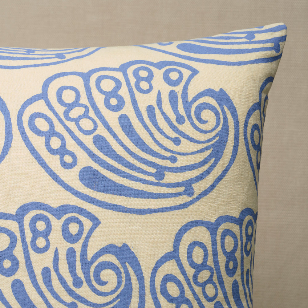 Ramsgate Hand Block Pillow | French Blue