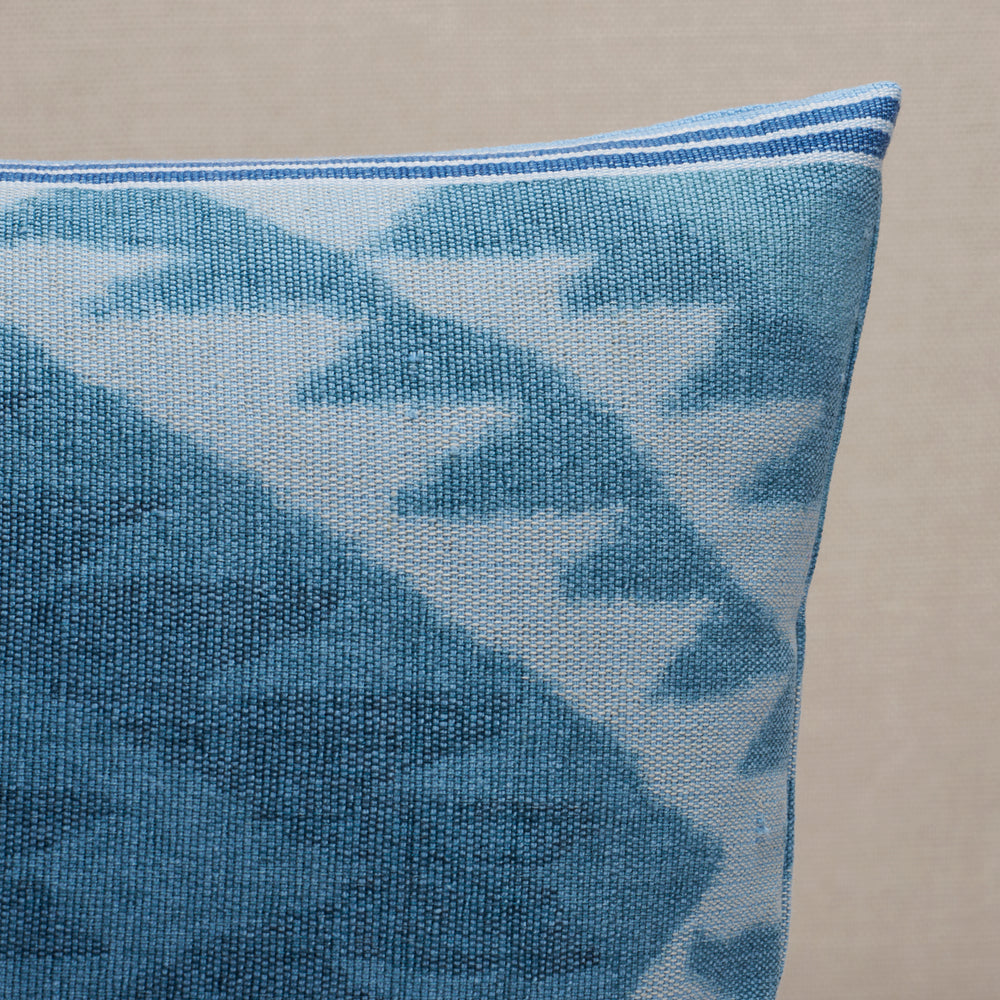 Shabba Warp Print Pillow | Blues