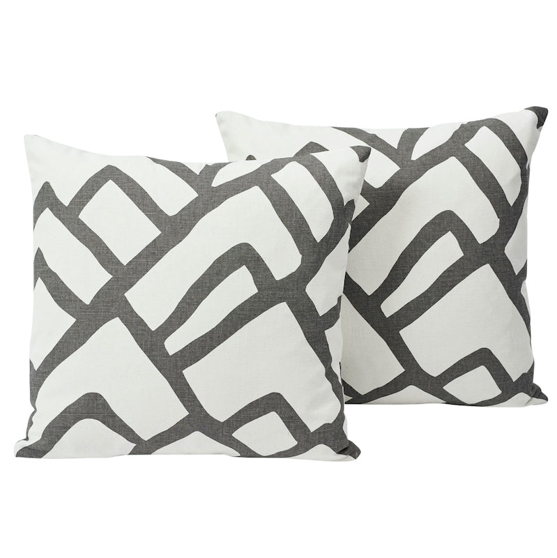 Zimba Pillow | Charcoal & White