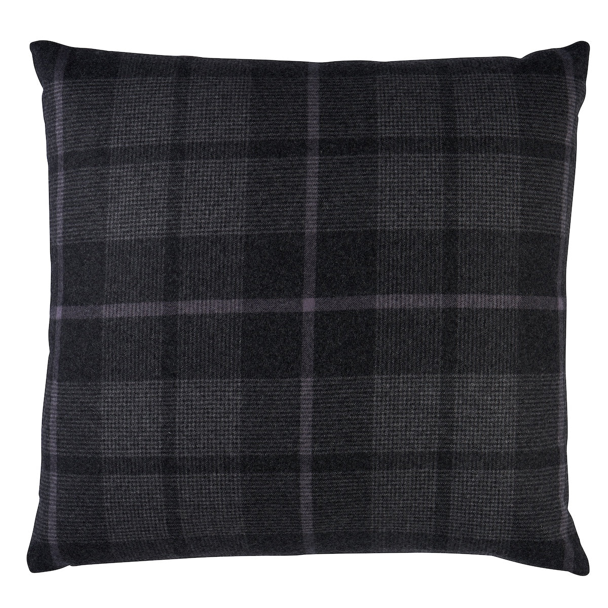 Montana Wool Plaid Pillow | Oxford Grey