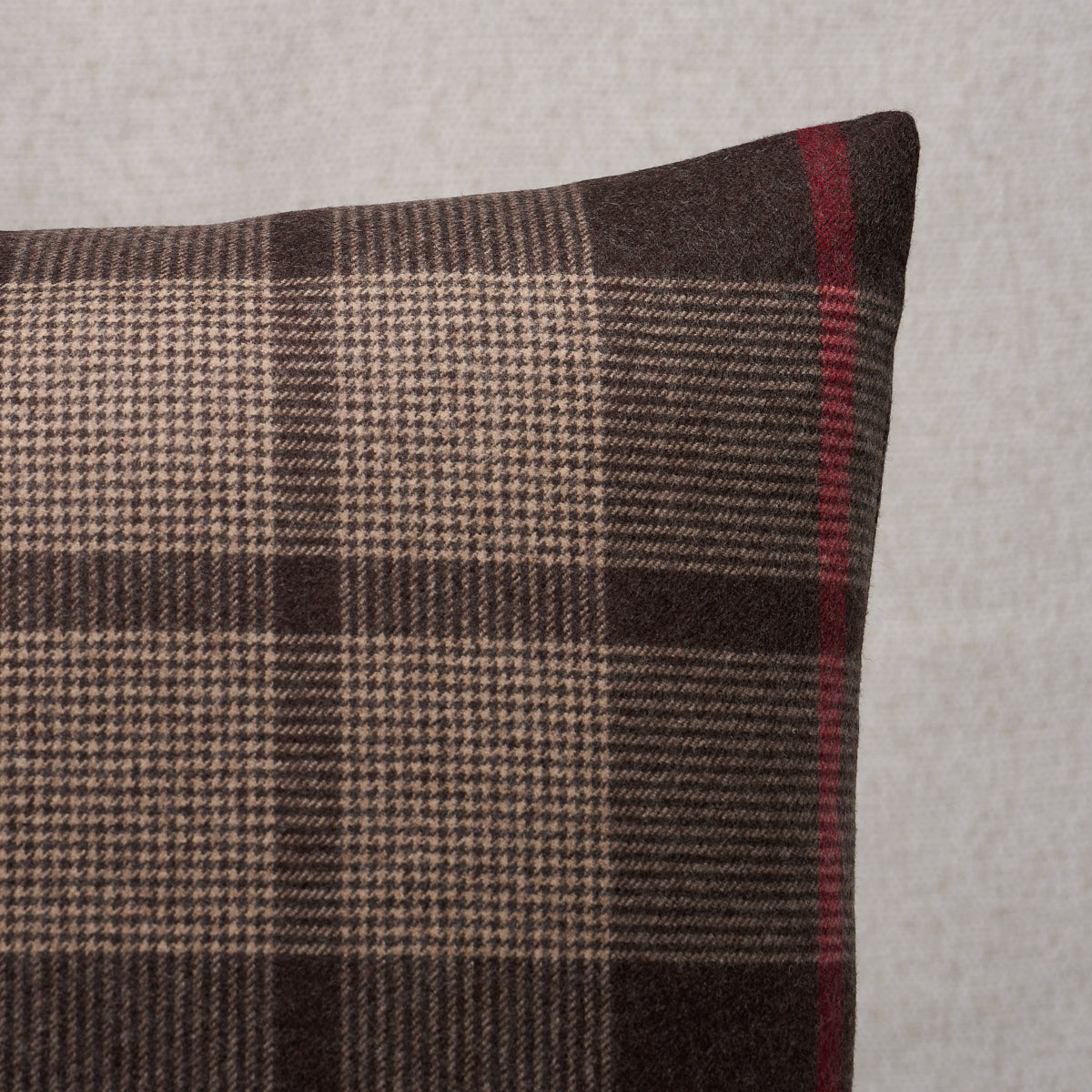 Montana Wool Plaid Pillow | Java