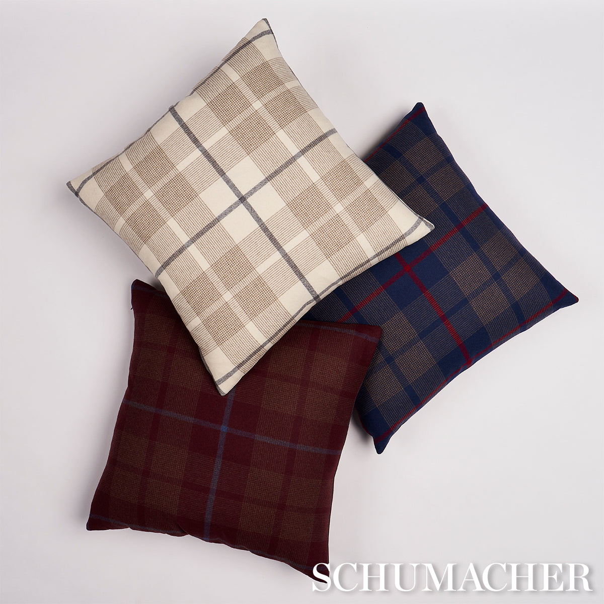 Montana Wool Plaid Pillow | Navy