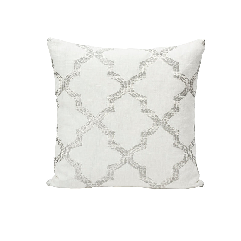 Tangier Embroidery Pillow | SILVER