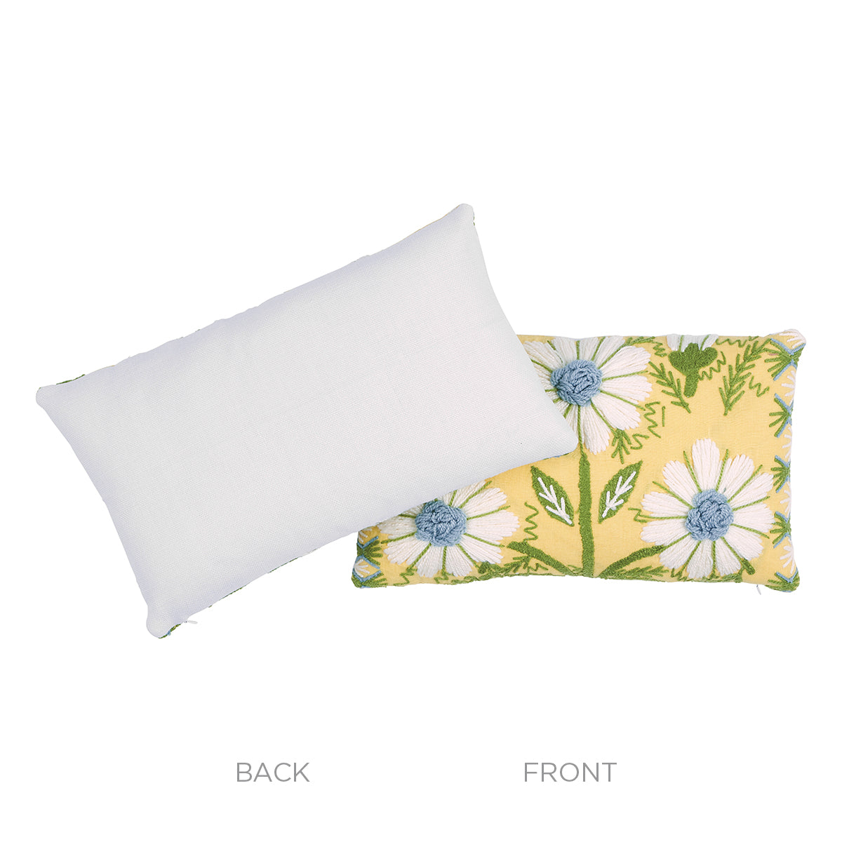 Marguerite Embroidery Pillow A | Buttercup