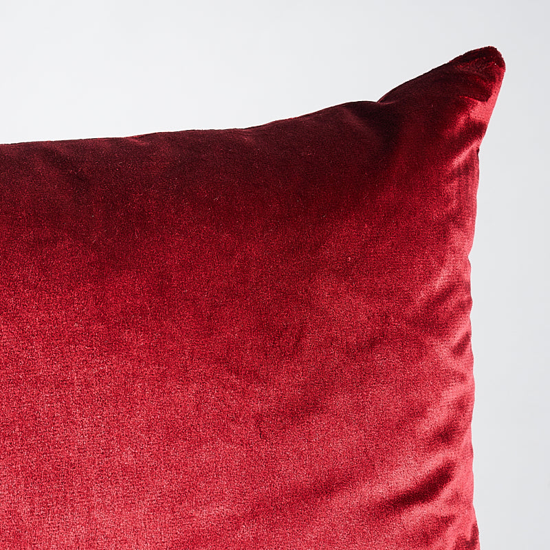 Performance Silk Velvet Pillow | Merlot