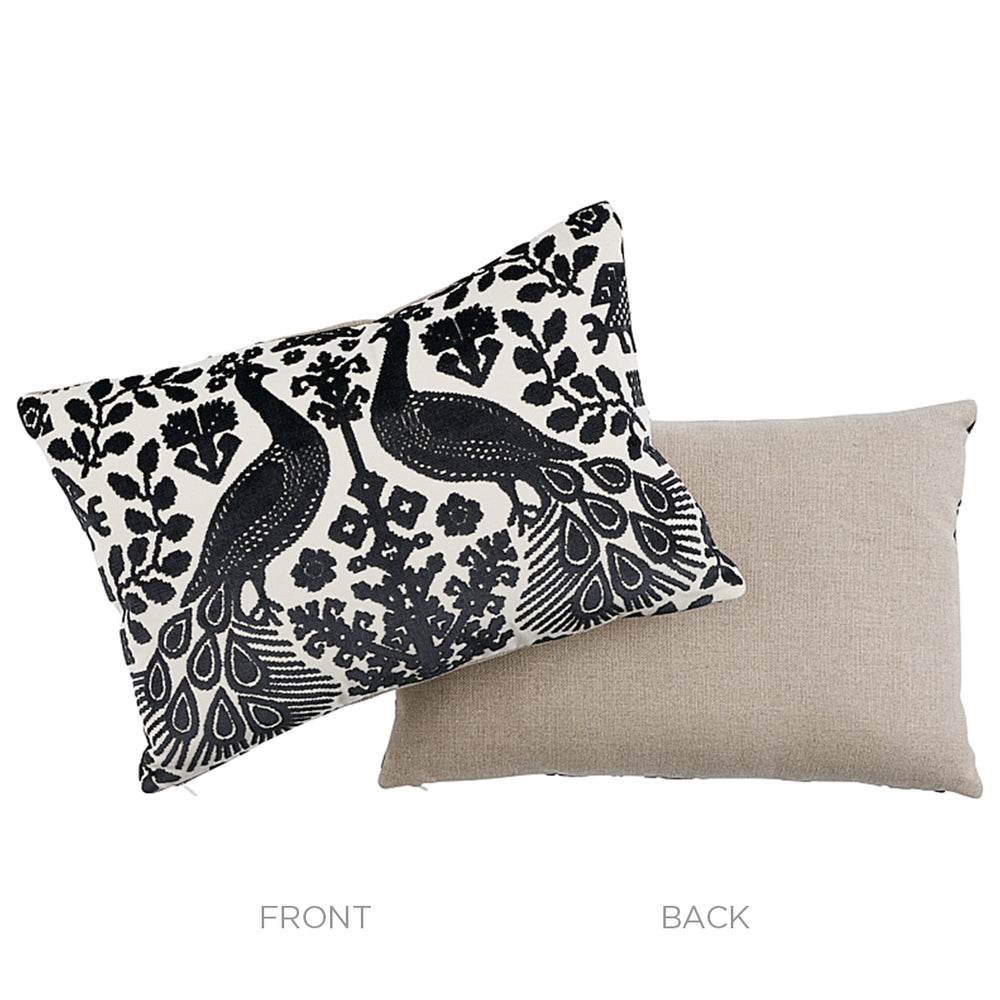 Pavone Velvet Pillow | Carbon