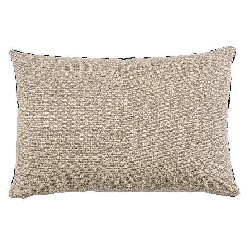 Pavone Velvet Pillow | Peacock & Sand
