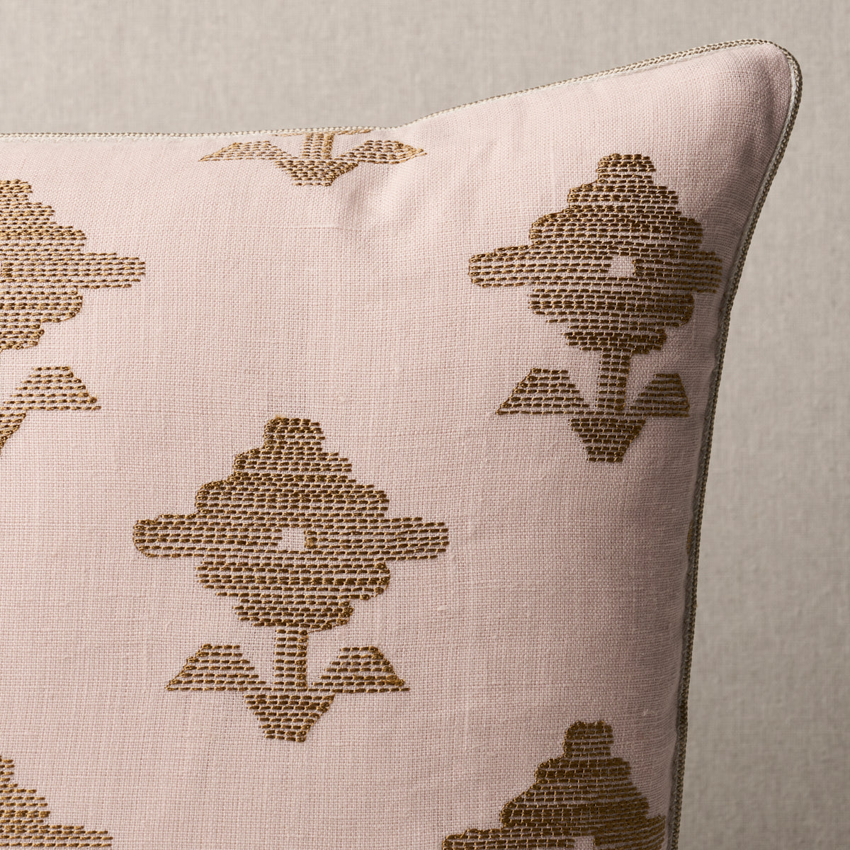 Rubia Embroidery Pillow | Blush