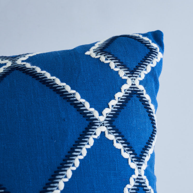 Branson Embroidery Pillow | Blue