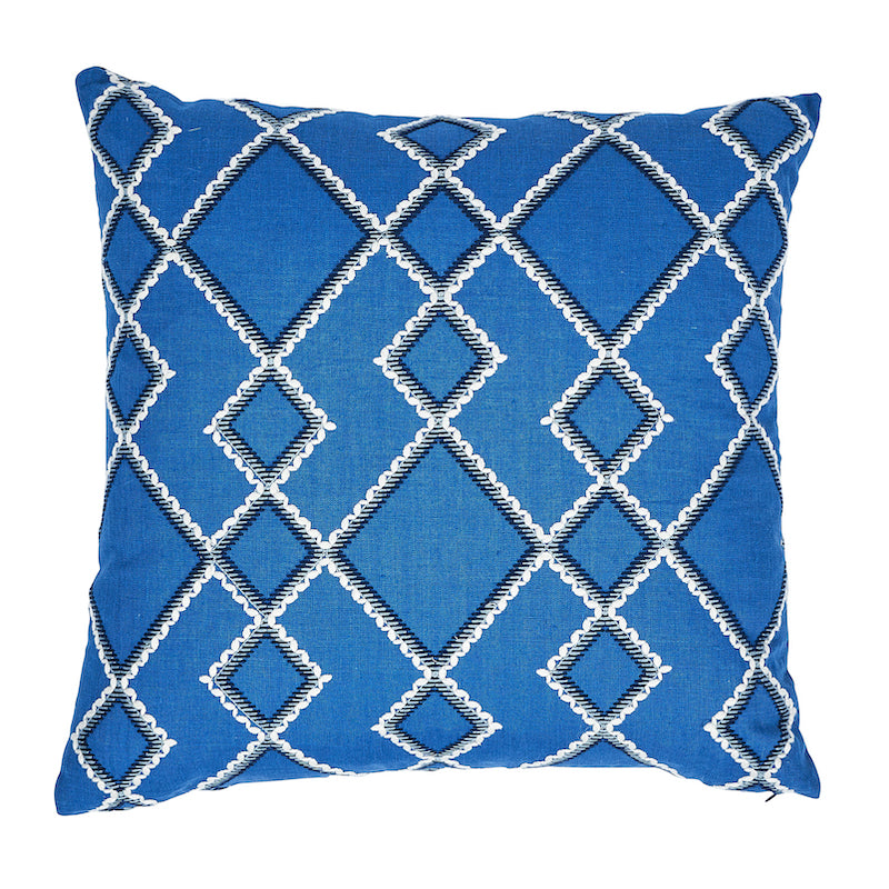 Branson Embroidery Pillow | Blue